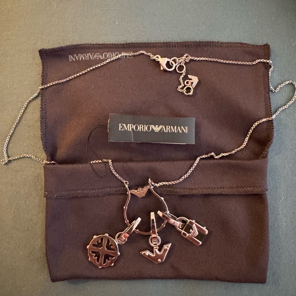 Emporio Armani Silver Charm Necklace